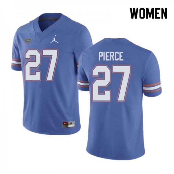 Jordan Brand Women #27 Dameon Pierce Florida Gators College Football Jersey Blue